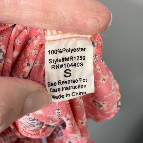 SWEET Journey Peachy Pink Casual Crepe Satin Sleeveless Mini Ruffle Dress Size S - Picture 8 of 12